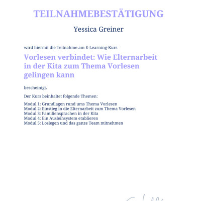 Vorlesen verbindet