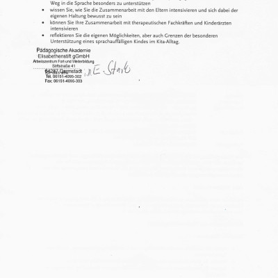 Facherzieherin Sprache
